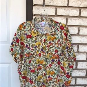 💐🍄70’s inspired floral button down!🍄💐